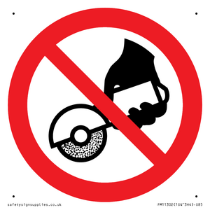 Prohibition: Do not use with hand-held grinding machine